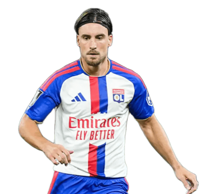 Nicolás Tagliafico en action, en maillot lyonnais. Image d’ouverture éditoriale, non donnée analytique.